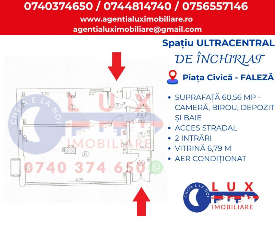 ID 8263 DE ÎNCHIRIAT - SPAȚIU ULTRACENTRAL