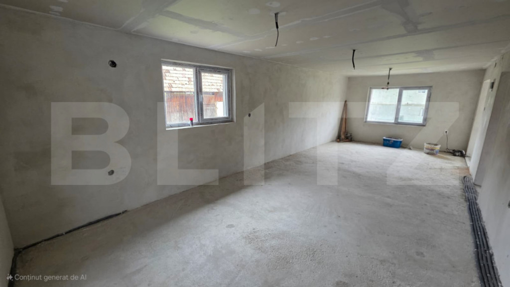 Casa pe un nivel, 80 mp, toate utilitatile, in Bistrita