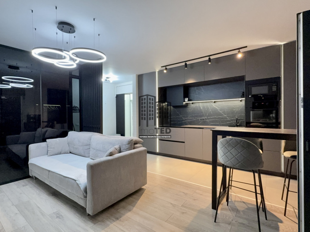 Apartament modern cu 2 camere, gradină proprie și parcare