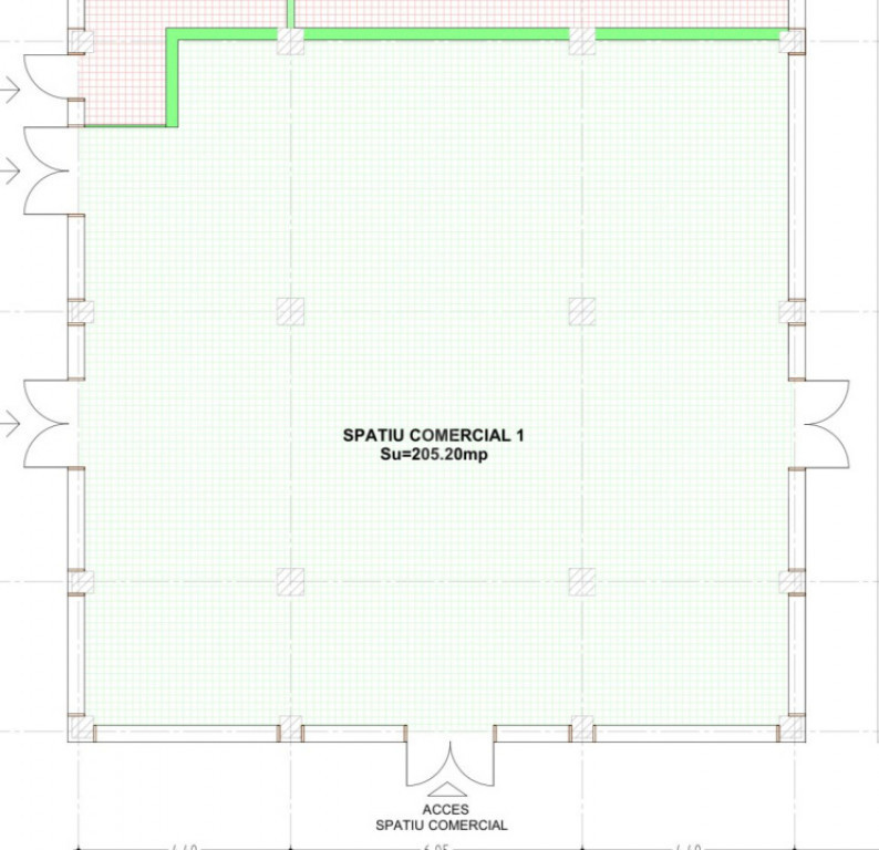 Spațiu comercial de închiriat – Calea Moldovei, 205 mp
