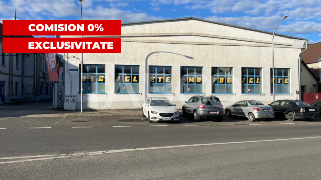 Hala 430mp cu vitrina 21m si birouri zona circulata Piata Cl