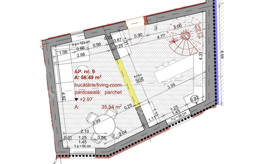 Apartament la cheie cu 2 camere constructie noua zona Centru