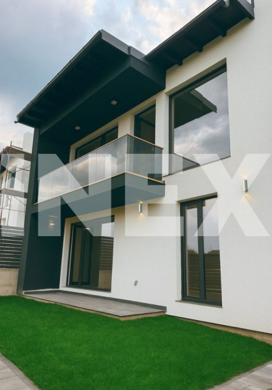 Vilă nouă în complex privat, 4 camere, 120 mp utili – P