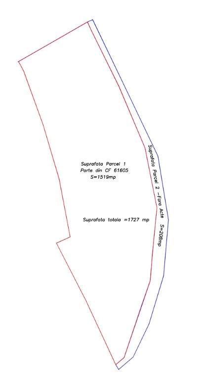 Una parcelă de teren 1727mp