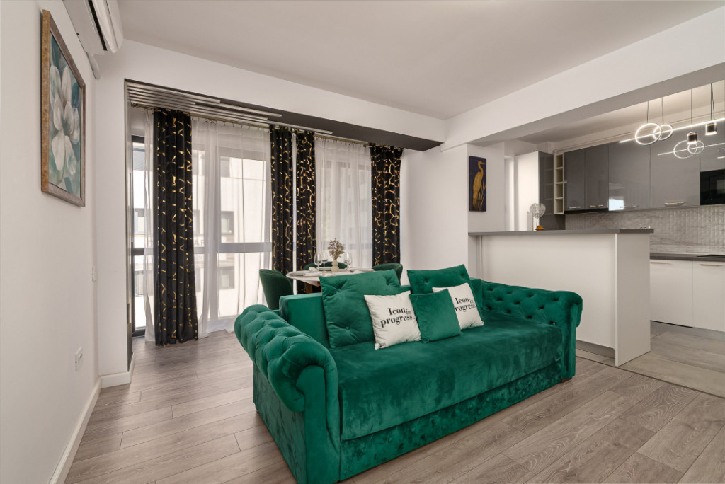 Pipera, 3 cam, 74 mp, mobilat-utilat, 2 gr sanit, loc de pa