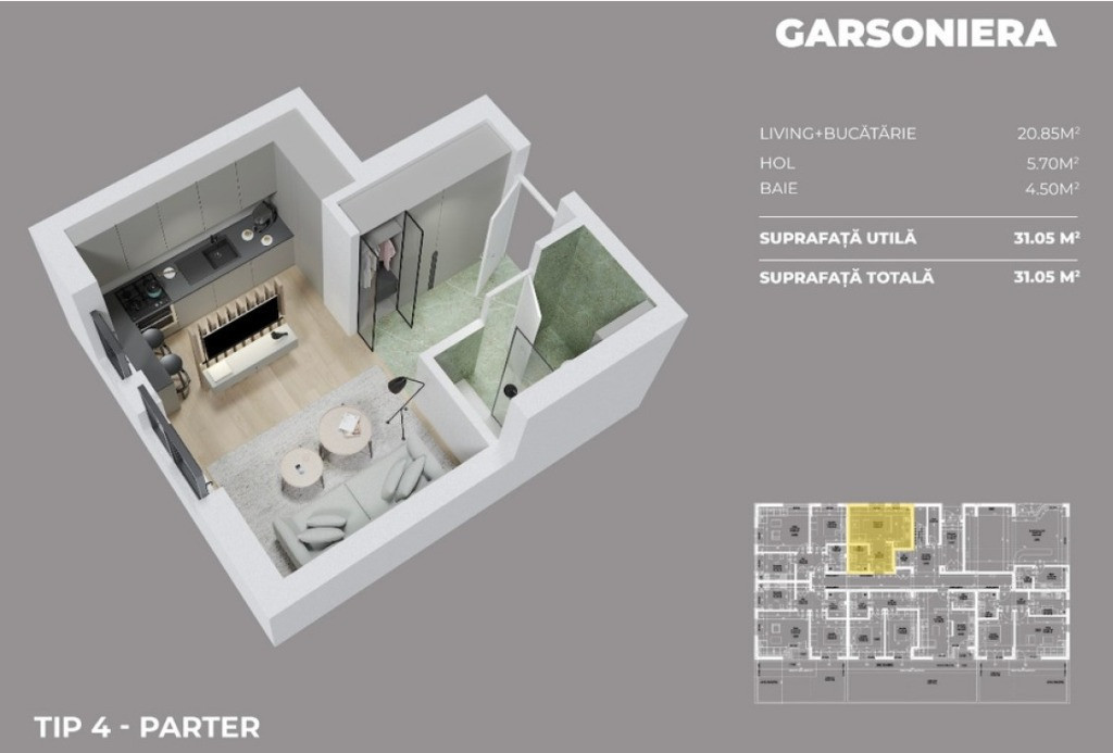 Garsoniera - Parc Laurentiu Raiciu Popesti - Drumul Fermei - Oltenitei