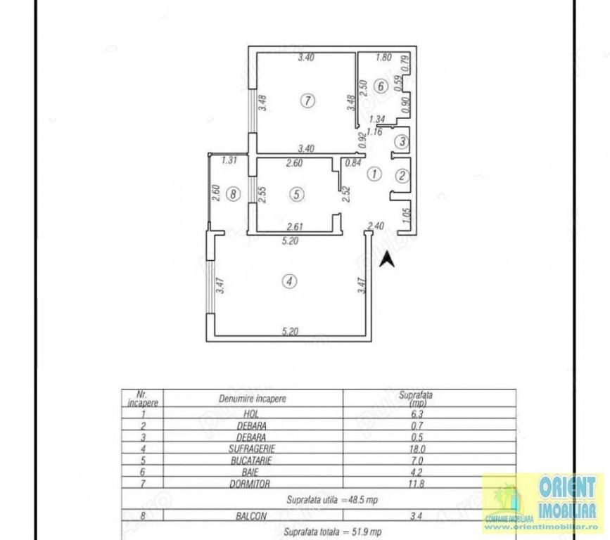 Inel 1, Soveja, decomandat, 2 camere, etaj 2, gaze, vanzari Constanta,