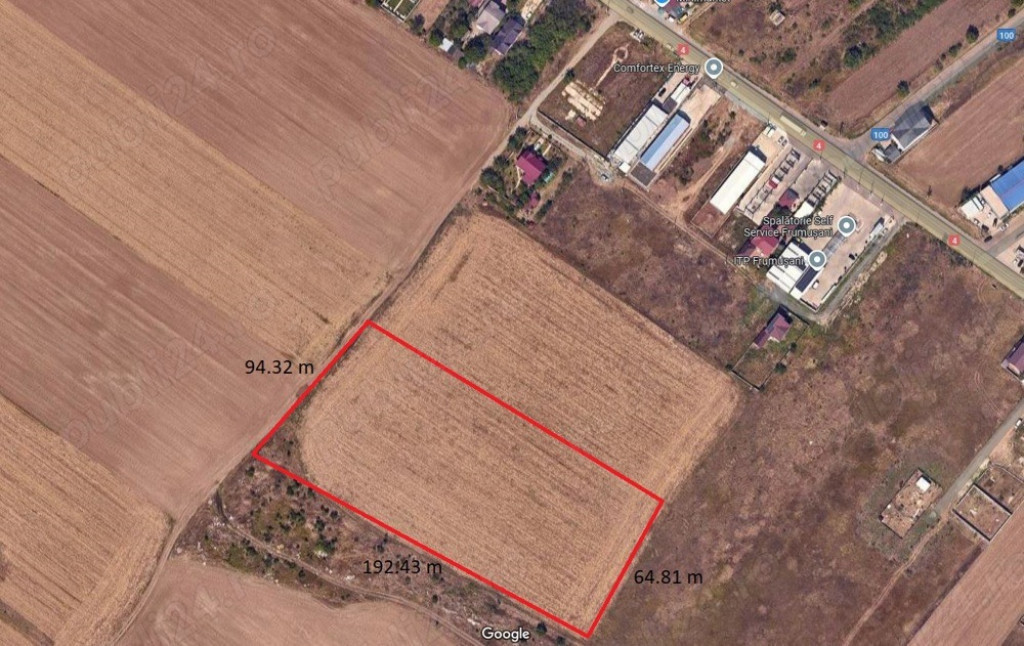 Teren intravilan 14635 mp, Orasti (CL), com. Frumusani