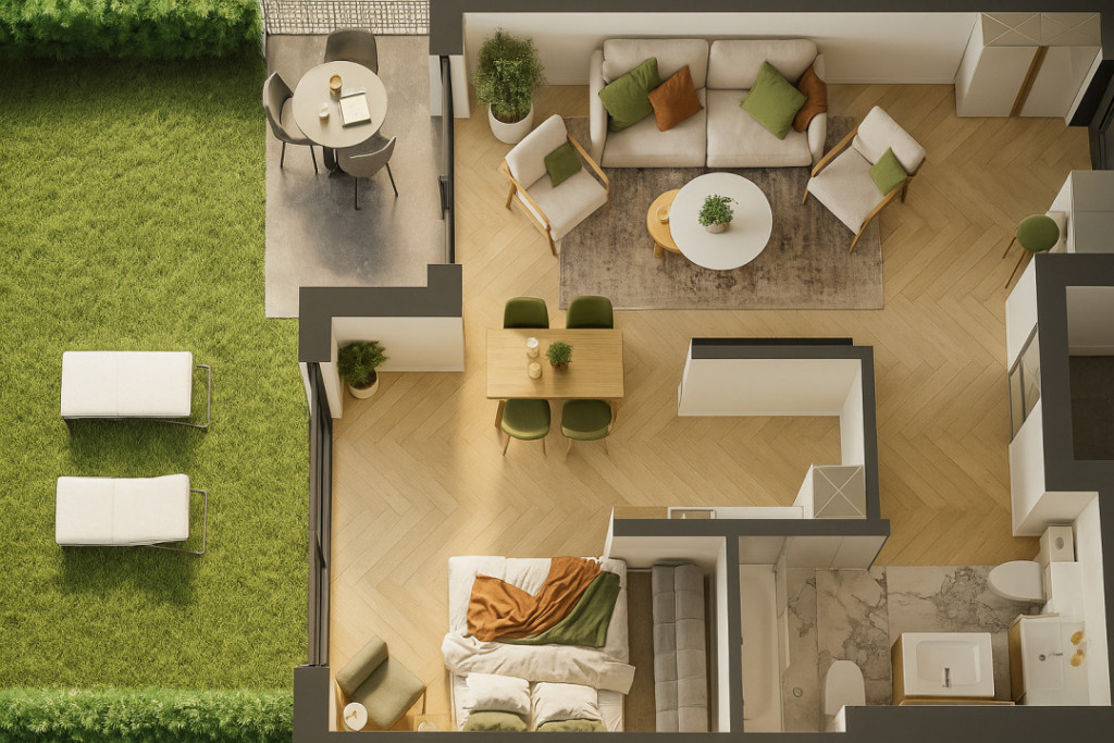 Direct Dezvoltator Apartament 2 Camere 75 mp Curte 31 mp My