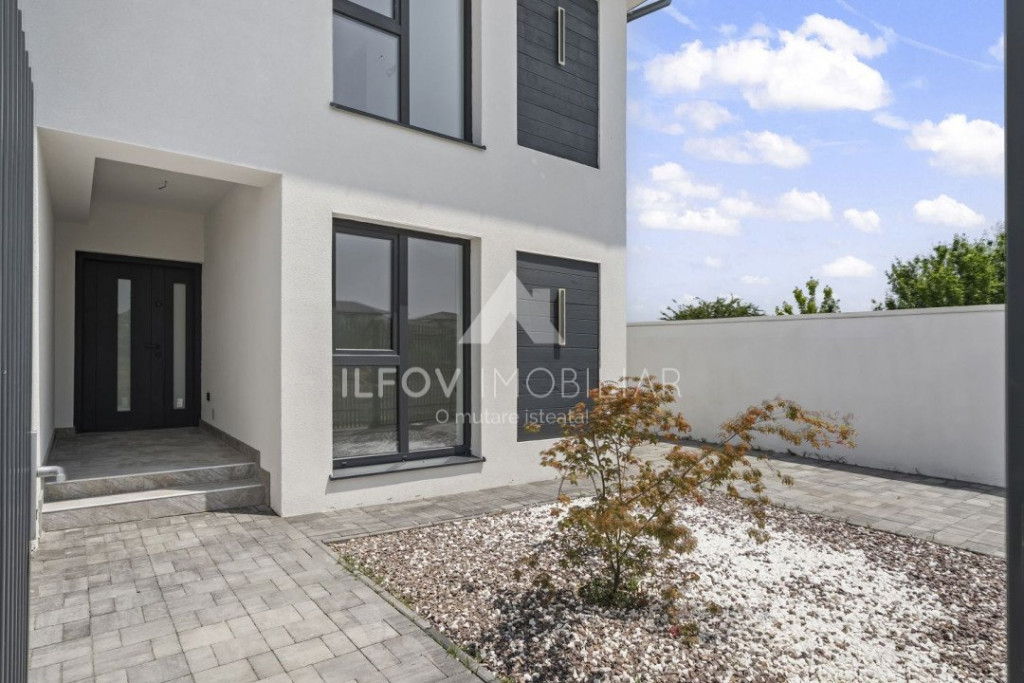 Casa tip duplex 134.6 mp, lot 225 mp, 5 camere, toate utilit