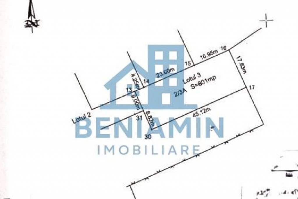 Teren intravilan Bariera Valcii 800mp deschidere 18mp