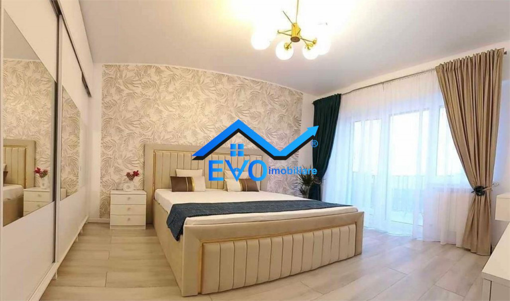 Apartament cu o camera, bloc nou, baie cu geam, mobilat, Tat