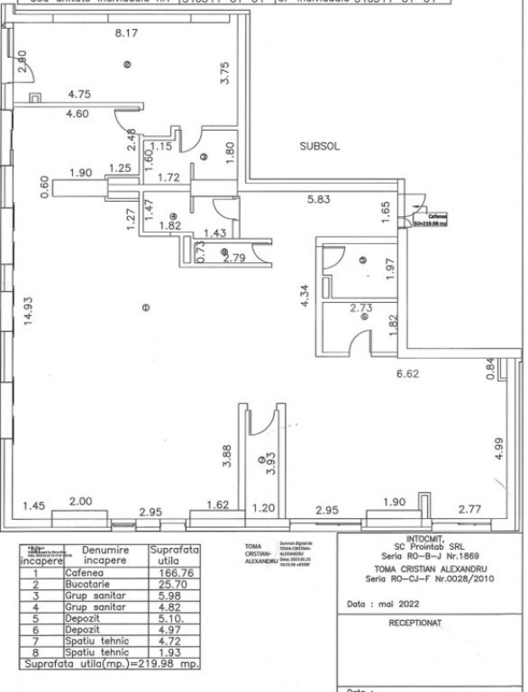 Spațiu comercial alimentație publică, 220 mp, zona Tăiet