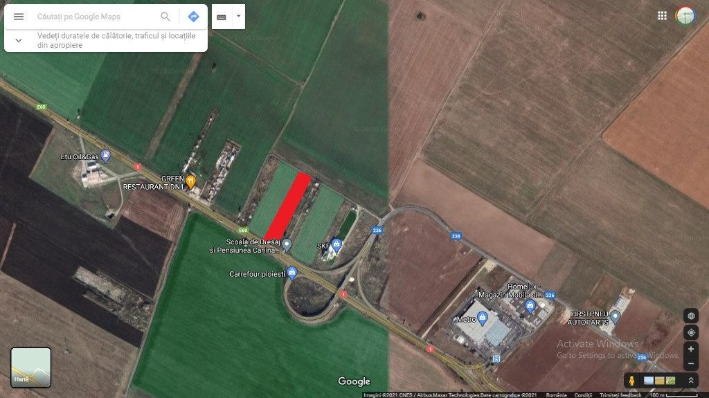 Teren 5300 mp deschidere 20 ml DN1 zona METRO