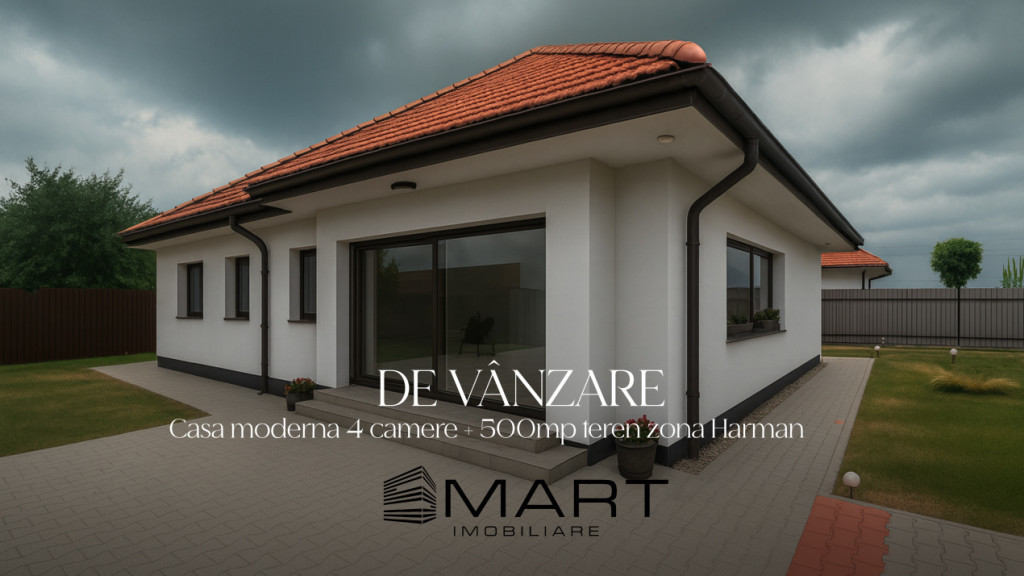 Casa pe un singur nivel 4 camere , in zona Harman