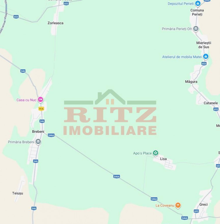 Nou! Terenuri extravilane, 28 hectare, in Brebeni, Olt!