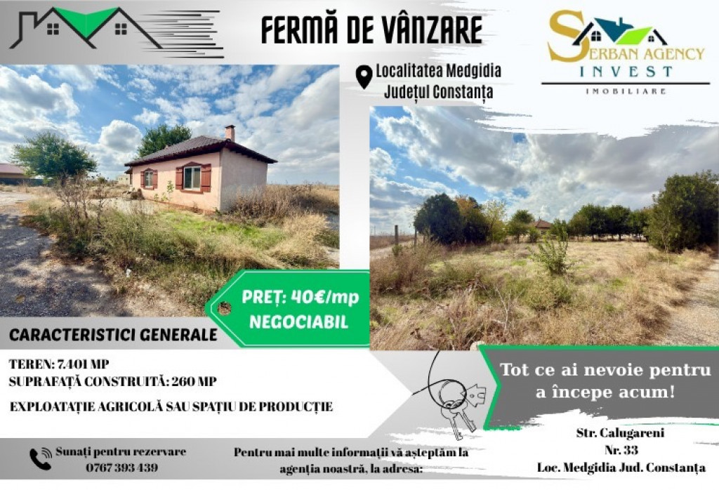 Fermă în Medgidia, zona Tortomanu