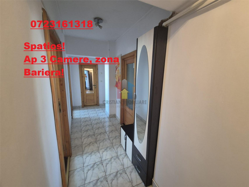 Ap 3 cam, conf.1, Bariera, mobilat si utilat, Liber