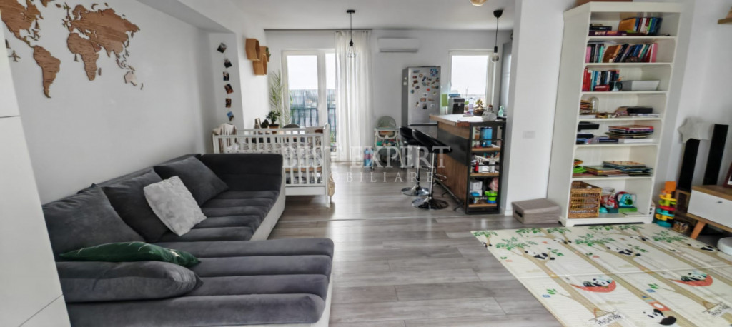 Apartament cu 2 camere, terasa spatioasa, complet mobilat-5