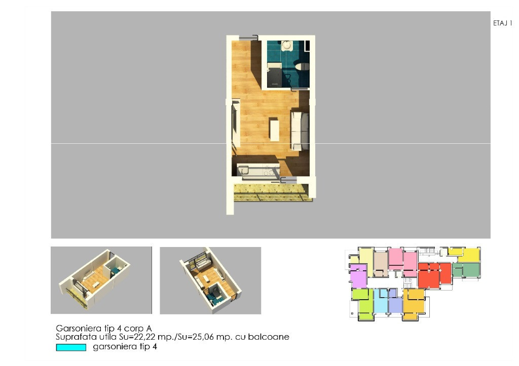 #Bloc Nou - Garsoniera 25 mp utili in Costinesti central