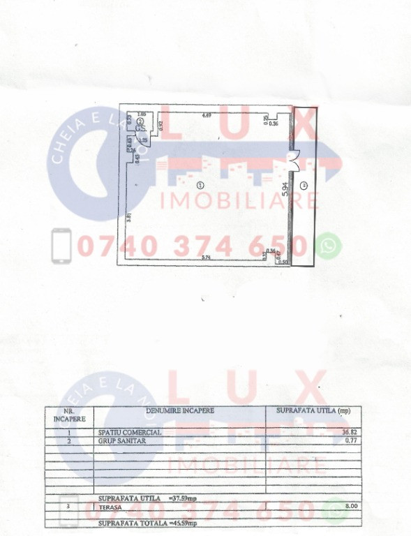 ID 8267 DE ÎNCHIRIAT - Spațiu comercial ULTRACENTRAL