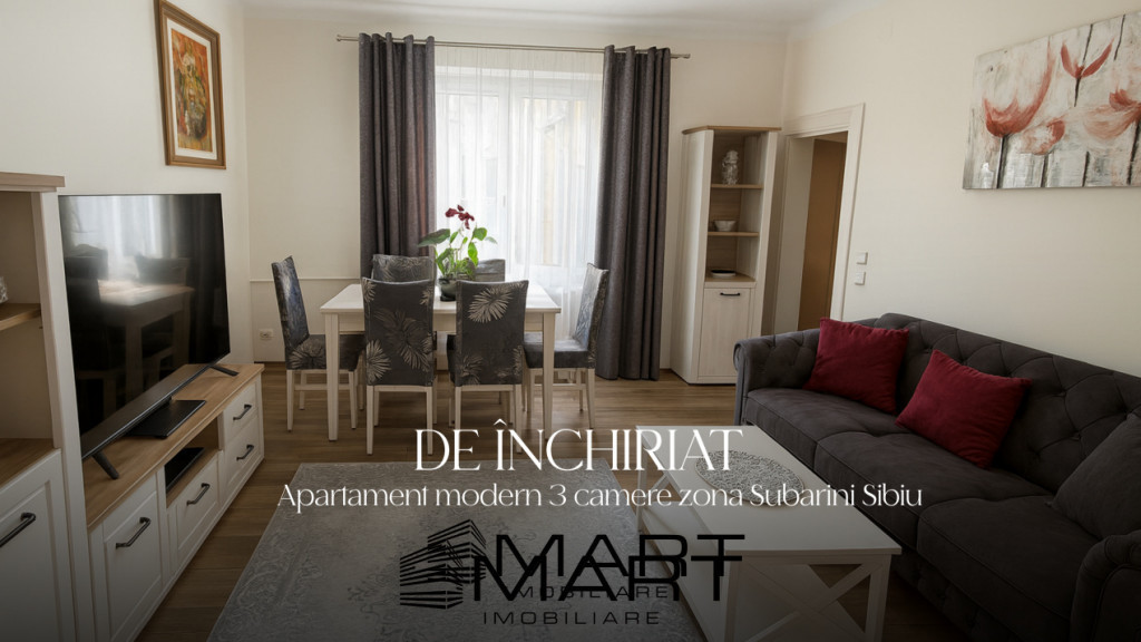 Apartament modern 3 camere zona Subarini