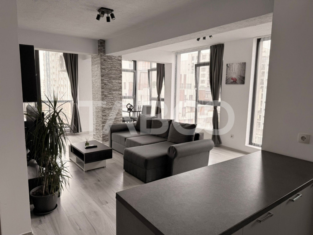 Apartament mobilat utilat modern 2 camere si balcon Doamna S