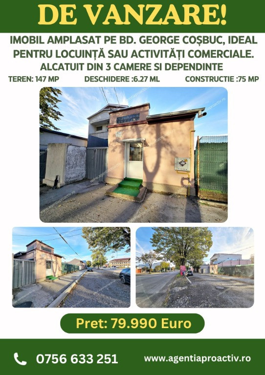 Imobil amplasat pe Bd. George Coșbuc, ideal pentru locuință activitati