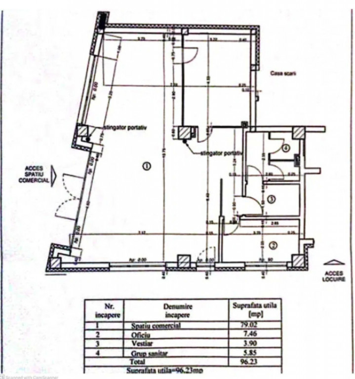 Spațiu comercial de închiriat, 96 mp, zona Gării