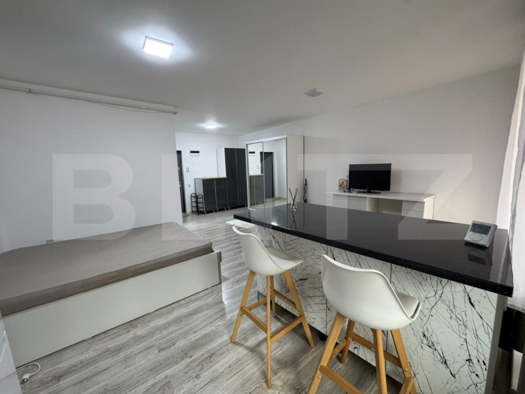 Apartament 1 camera, dormitor inchis, parcare subterana, 38