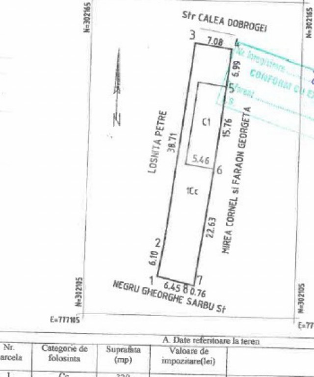 Teren cu casă demolabilă sau renovabila în Valu lui Traia