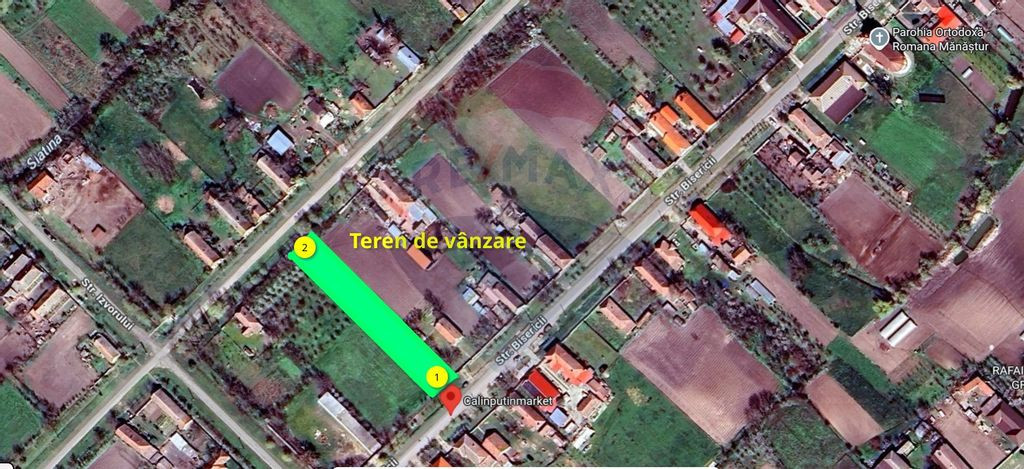 Teren intravilan de vânzare 2,209mp în loc. Mănăștur...