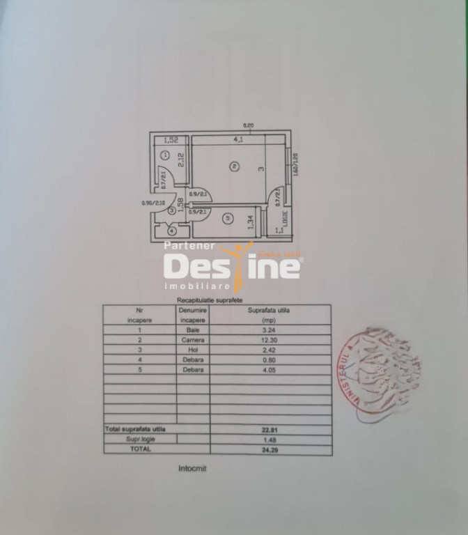 Frumoasa - Garsoniera 24,29mp, Etaj 2