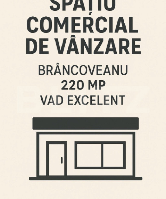 Spatiu comercial, 220 mp, zona Brancoveanu