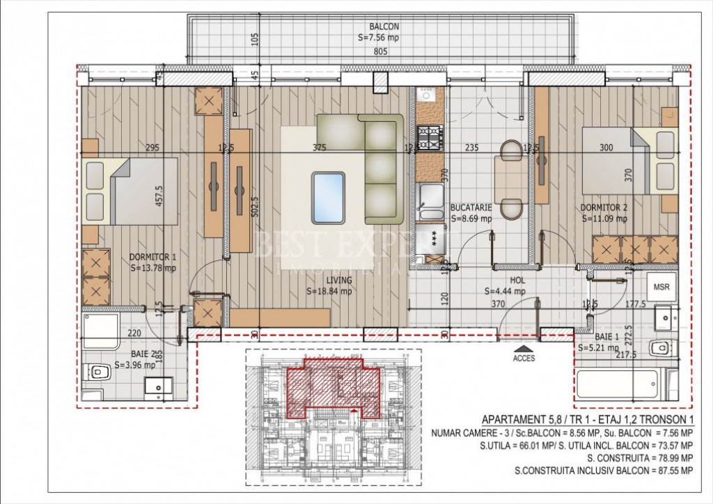 3 Camere Ideal Familie -Zona Linistita