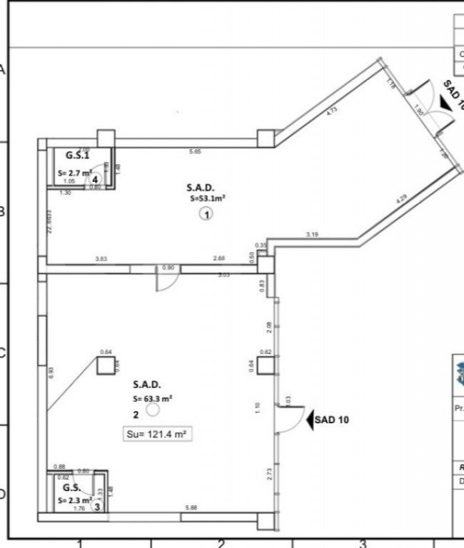 Spațiu comercial, 121,40 mp, zona Centrala