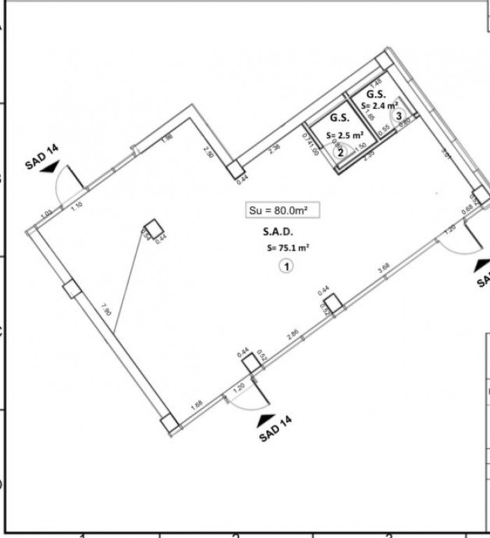 Spațiu comercial, 80 mp utili, zona Centrala