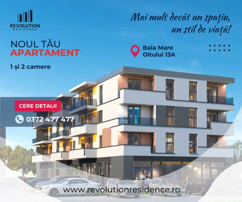 NEW! COMISION 0% - Apartamente 1-2 camere - Oltului 13A, Baia Mare