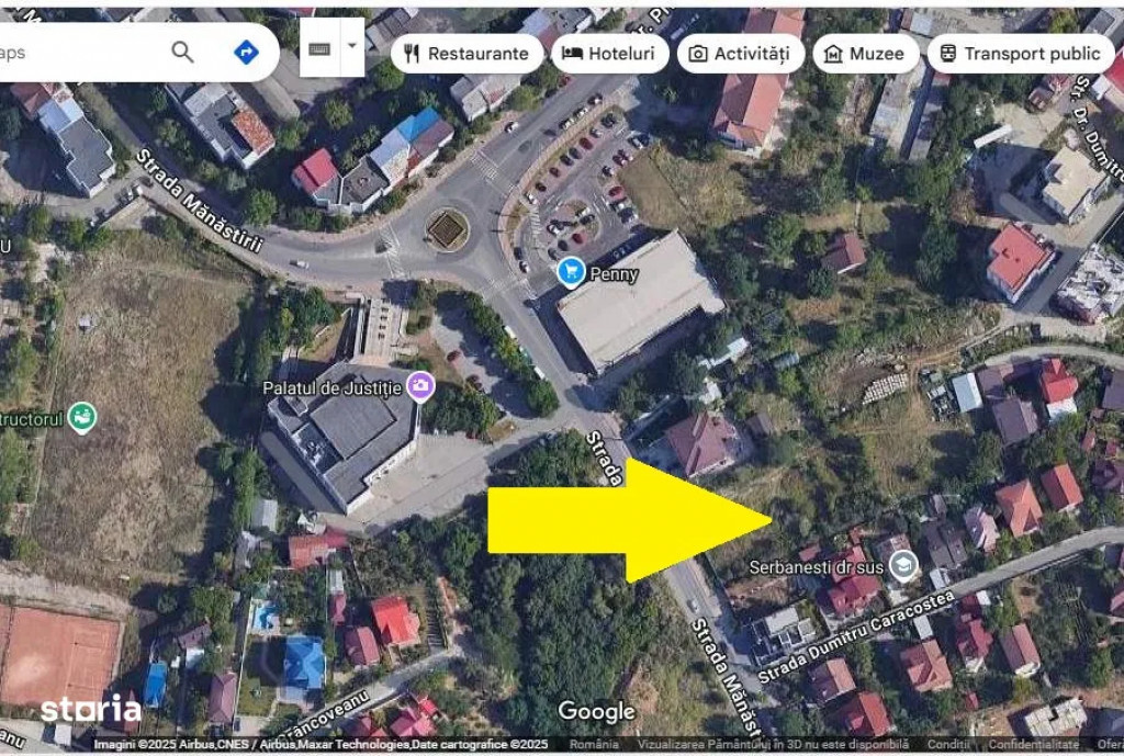 Teren intravilan 1838 mp, D=18,54m, str.Manastirii nr.7D, ultracentral