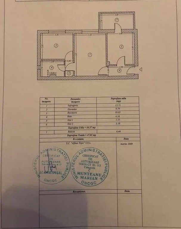 Apartament cu doua camere complet renovat semimobilat