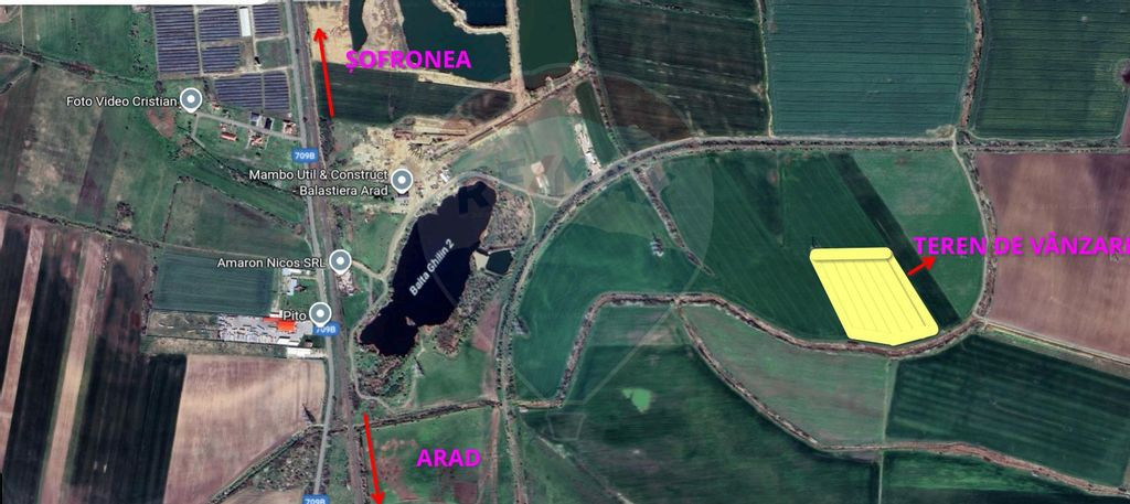 Teren agricol de vânzare 30,000mp zona de nord a Aradului