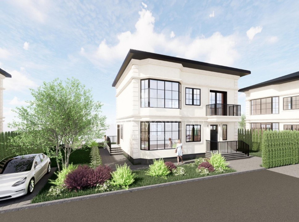 Vilă superbă P+1 Tunari 171mp, 4 camere, curte proprie, ț