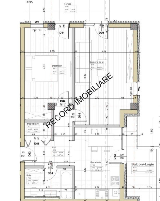 Apartamente cu 2 camere semifinisat in Apahida