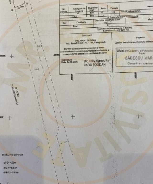 Teren 600 mp intravilan Albota, jud. Arges