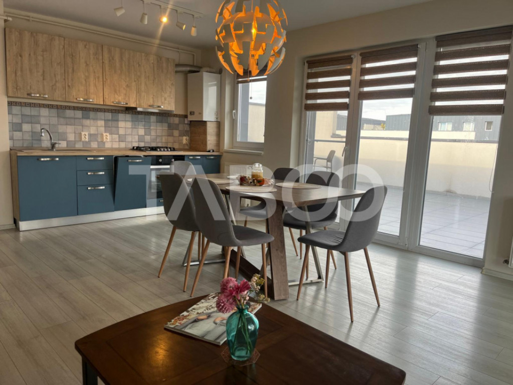 Penthouse 3 camre de inchiriat cu terasa generoasa si loc de