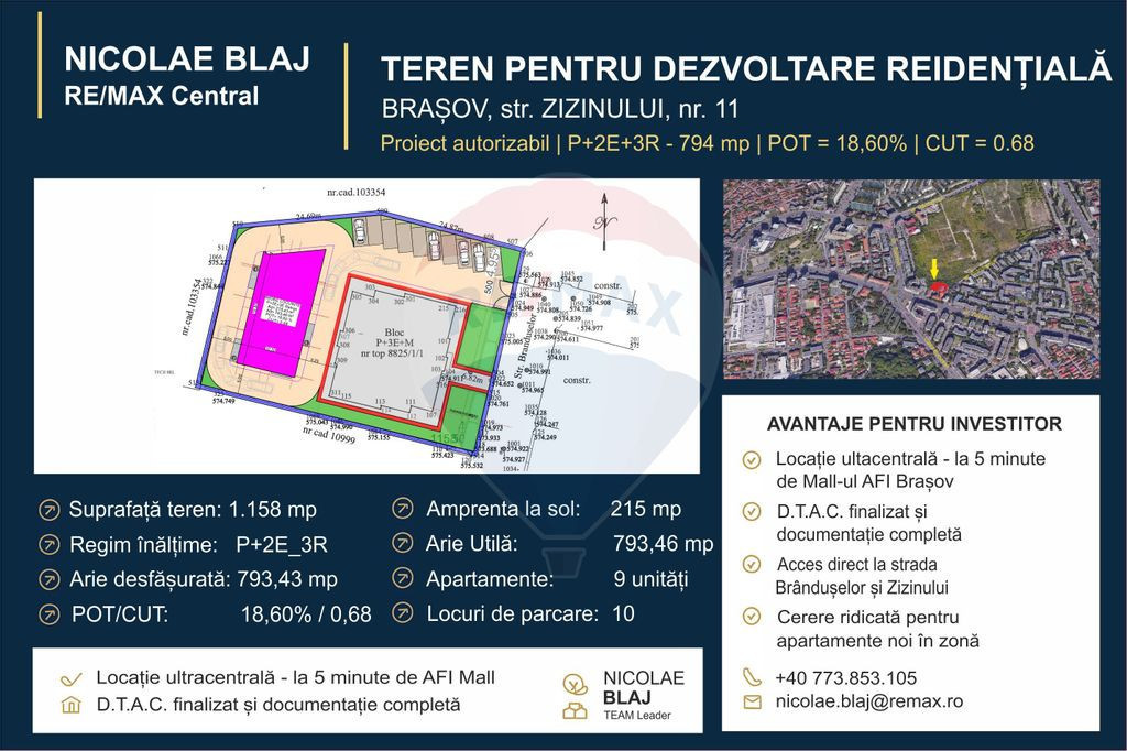 Teren pentru investiție în Brașov | Centrul Civic| A.C...