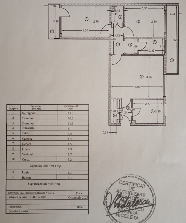Apartament 3 camere Favorit metrou