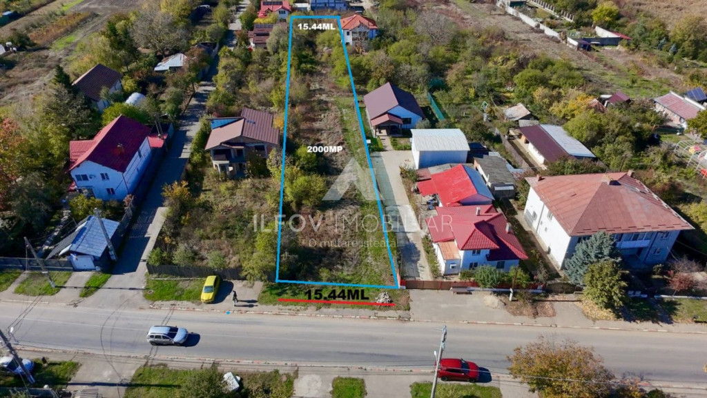 Teren intravilan 2000mp Balotesti, asfalt, utilitati, zona c