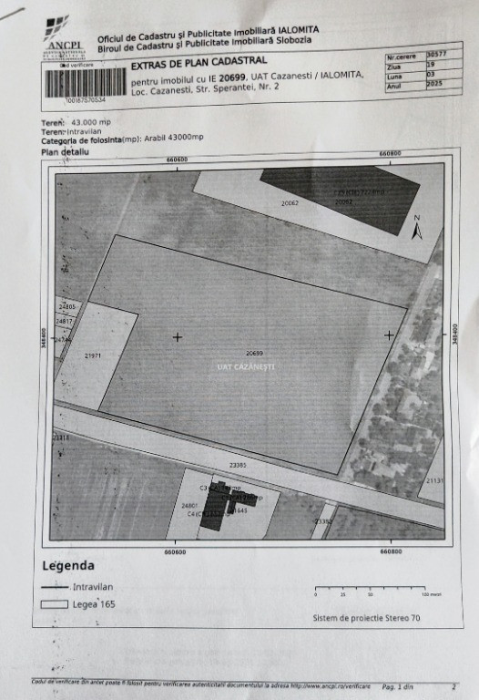 Teren intravilan pretabil parc fotovoltaic 43000mp