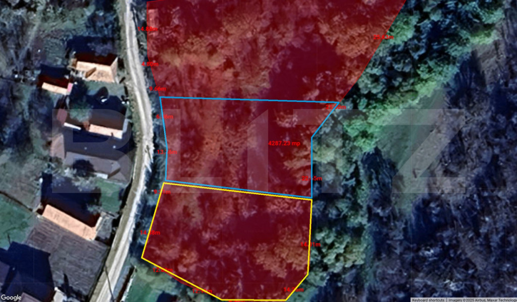 Investitie ! Teren intravilan construibil 1000 mp, front 2